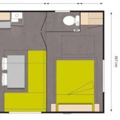 Mobilhome 4 personnes - Comfort XL | 2 Ch. | 4 Pers. | Terrasse simple