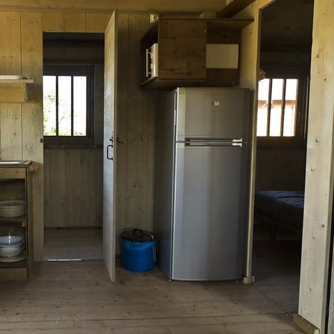 TIENDA DE LONA Y MADERA 6 personas - Albergue