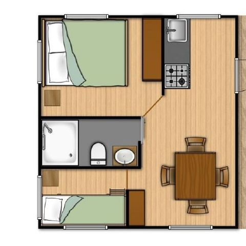 Tenda 4 persone - Legno