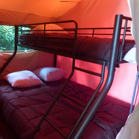 LODGE 5 personen - Lodgetent VICTORIA 20m² + 10m² overdekt terras