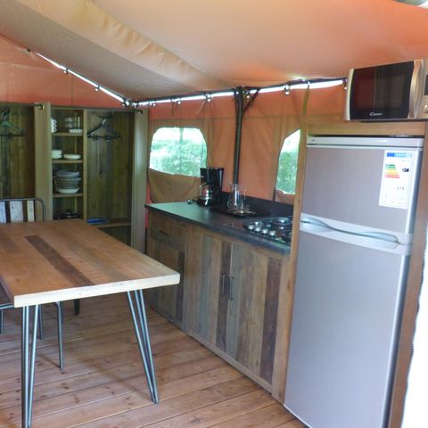 LODGE 5 personen - Lodgetent VICTORIA 20m² + 10m² overdekt terras