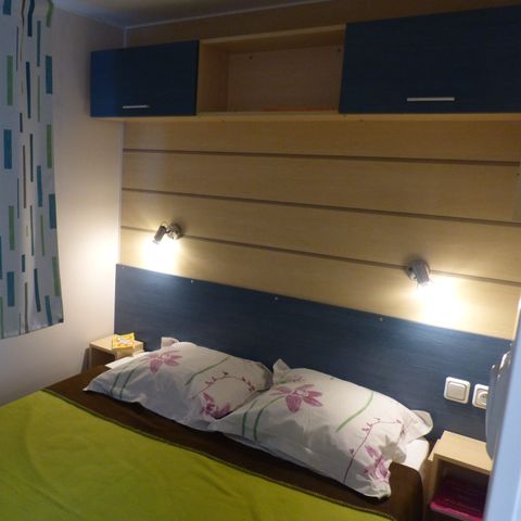 Mobilheim 2 personen - Mobilheim 16m² - 1 Zimmer + überdachte Terrasse 10m².