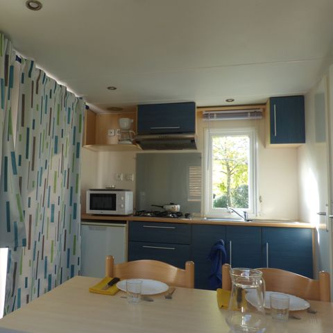 Mobilheim 2 personen - Mobilheim 16m² - 1 Zimmer + überdachte Terrasse 10m².