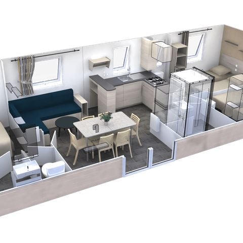 MOBILHOME 6 personnes - Montrognon - 3 chambres