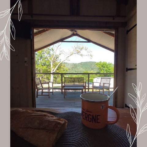 BUNGALOW DE LONA 5 personas - Cabaña natural