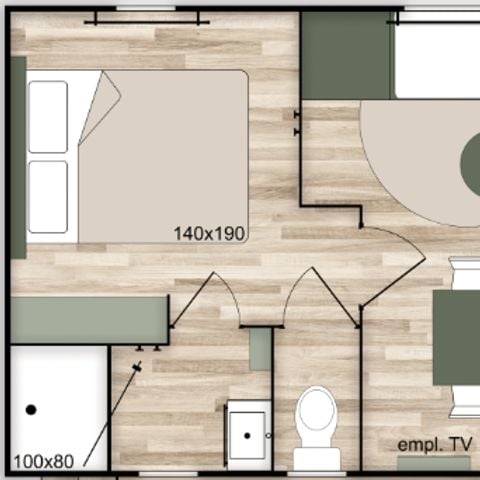 MOBILHOME 6 personnes - Mobil-home Montrognon XL