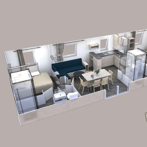 Mobilheim 6 Personen - Mobilheim Montrognon XL