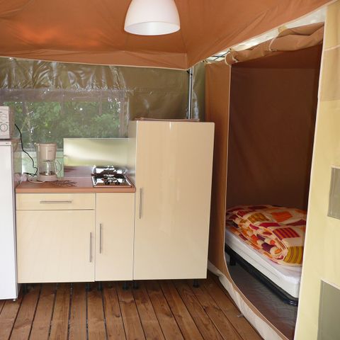 Glamping tent 4 persons - Canvas bungalow - without sanitary - 20m² 4 pers