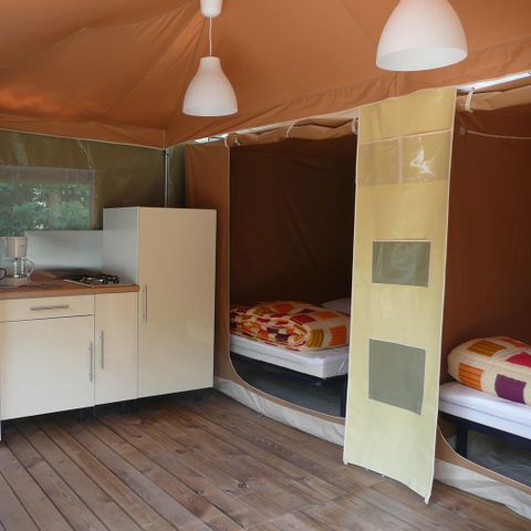 Glamping tent 4 persons - Canvas bungalow - without sanitary - 20m² 4 pers