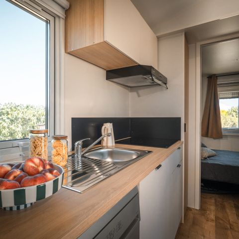 Mobilheim 6 personen - Mobilheim Premium – 3 Schlafzimmer mit Klimaanlage und Geschirrspüler, für 6 Personen