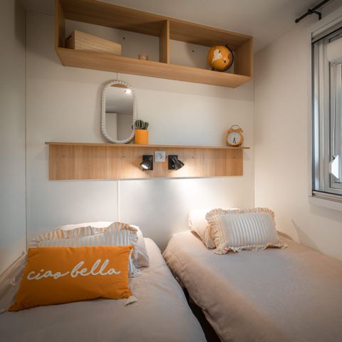 Mobilheim 6 personen - Mobilheim Premium – 3 Schlafzimmer mit Klimaanlage und Geschirrspüler, für 6 Personen