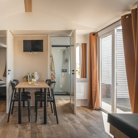Mobilheim 6 personen - Mobilheim Premium – 3 Schlafzimmer mit Klimaanlage und Geschirrspüler, für 6 Personen