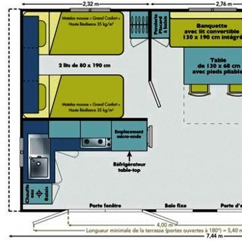 Mobile home 4 persons - RIVIERA