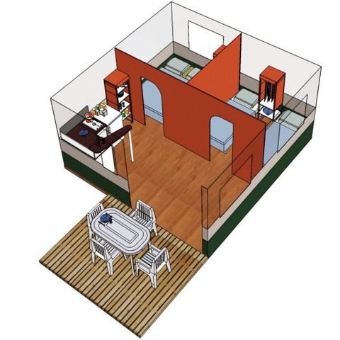 Canvas bungalow 4 persons - CYRUS