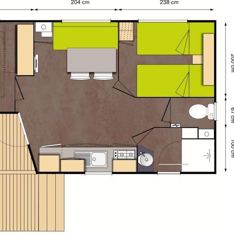 Mobile home 4 persons - OPHEA