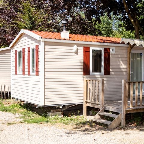 Mobilheim 3 Personen - Classic | 2 Zi. | 3 Pers. | Überdachte Terrasse | TV