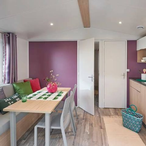 Stacaravan 2 personen - Mobile-home | Comfort | 1 Slaapkamers | 2 Pers. | Overdekt Terras | Airconditioning | TV