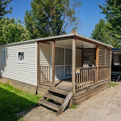 Stacaravan 2 personen - Stacaravan | Klassiek | 1 Slaapkamers | 2 Pers. | Overdekt verhoogd terras | Airconditioning | TV