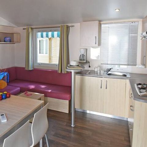 Mobilheim 6 personen - Mobilheim | Classic | 3 Schlafz. | 6 Pers. | Erhöhte Terrasse | Klimaanlage | TV