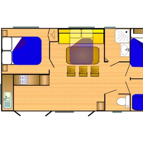 Mobile home 7 persons - RIVIERA 860-3 A/C CD