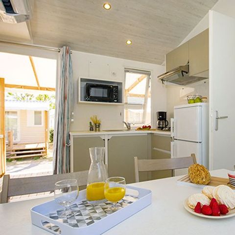 Mobilheim 4 personen - Comfort | 2 Zi. | 4 Pers. | Erhöhte Terrasse | Klim.