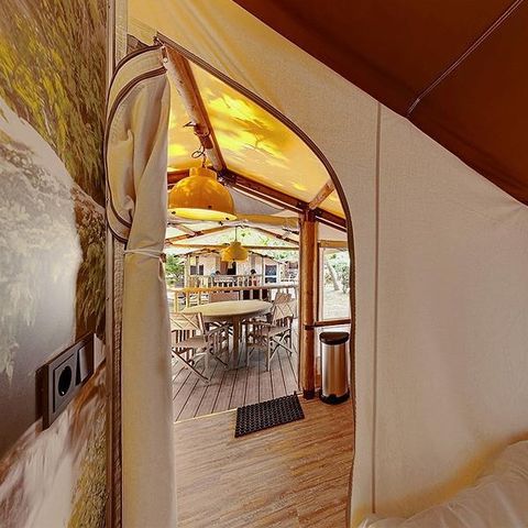Tente en toile et en bois 5 personnes - SunLodge Jungle
