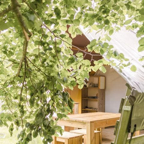 Bungalowzelt 4 personen - Lodge 21m² (ohne private Sanitäranlagen) 2/5 Pers.