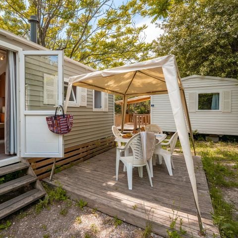 Mobilheim 4 Personen - Classic | 2 Zi. | 4 Pers. | Einfache Terrasse | Klim.