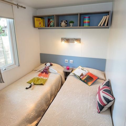 BUNGALOW 6 personnes - Mobil-home | Comfort | 3 Ch. | 6 Pers. | Terrasse Lounge | 1 SDB | Clim.