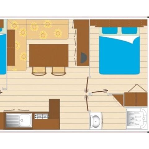 Mobilheim 6 personen - Mobilheim Evasion 6 Personen 2 Zimmer 28m²