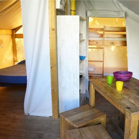 BUNGALOWTENT 4 personen - Junior bungalowtent 4 personen 2 kamers 17m² - zonder sanitair