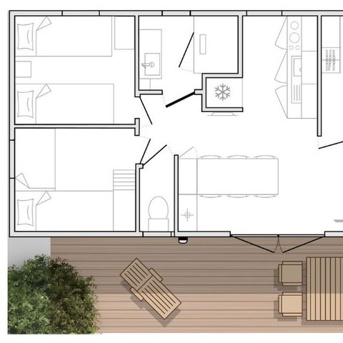 Mobile home 6 persons - Mahana 3 bedroom 33m² apartment