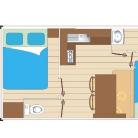 Mobilhome 4 personnes - Cocoon 2 chambres 18m²