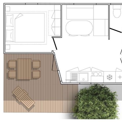 Mobile home 6 persons - Mahana 2 bedrooms 28m² (28m²)