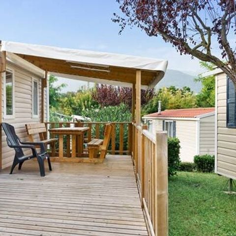 MOBILHOME 4 personas - Mobil-home | Confort | 2 Dormitorios | 4 Pers. | Terraza elevada | Aire acondicionado.