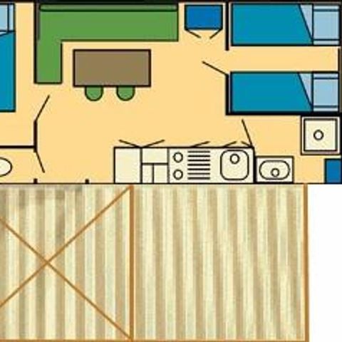 BUNGALOW 4 personnes - Mobil-home Evasion Standard 23m² 2 chambres + Terrasse