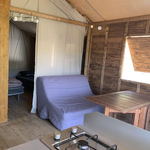 Lodge 4 personen - Lodge-Hütte auf Stelzen 34m² - 2 Zimmer - Terrasse