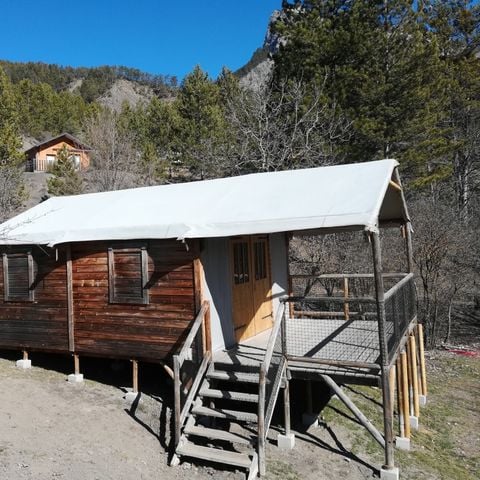 Lodge 5 personen - Cabane Lodge sur Pilotis 34m² 2 kamers + terras