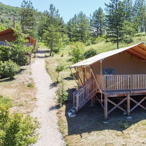 Tenda 4 persone - Lodge Premium Tent 27m² - 2 camere - Da letto - 16m² terrazza