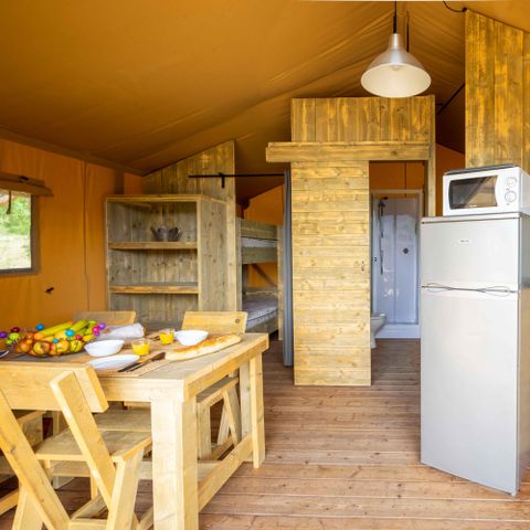 Tent 4 personen - Lodge Premium 27m² - 2 slaapkamers - 16m² terras