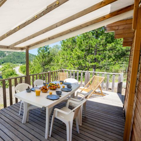 Chalet 6 Personen - Holzchalet Komfort 35m² 3 Zimmer + TV + Terrasse