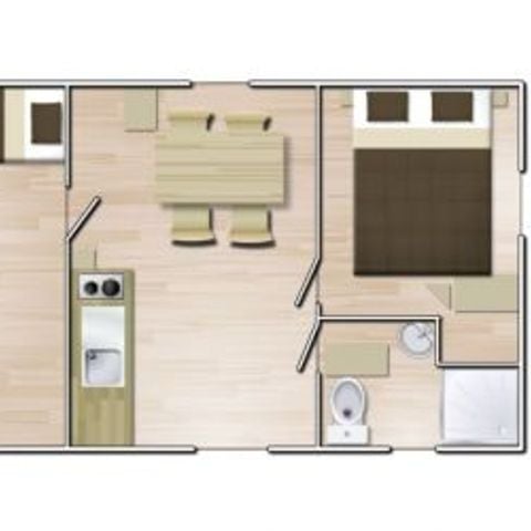 MOBILHOME 4 personas - Dominos