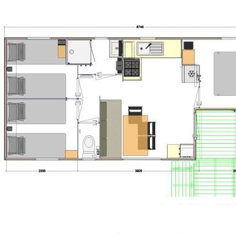 Stacaravan 6 personen - Montana 3