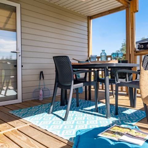 BUNGALOW 5 personnes - Mobil-home Cosy LV Plancha - 2 ch - 4 ad + 1 enf - 12 ans