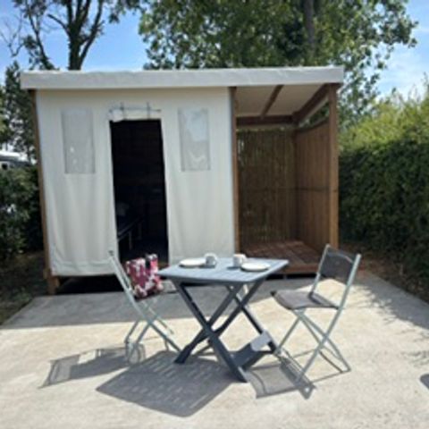 TENDA IN TELA E LEGNO 2 persone - Rimessa per biciclette