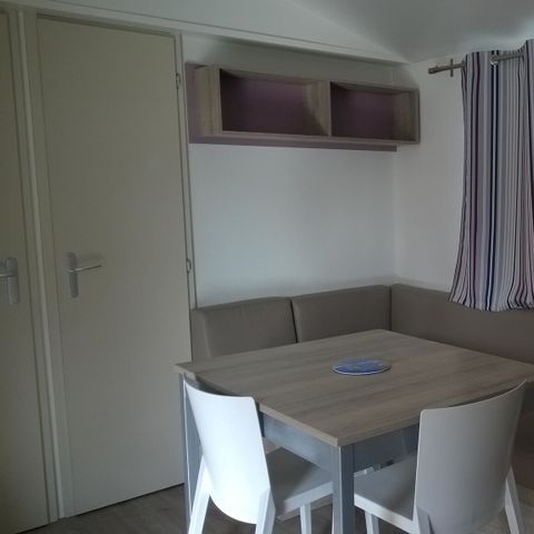BUNGALOW 6 personnes - Mobil-home | Comfort XL | 3 Ch. | 6 Pers. | Terrasse surélévée non couverte | TV