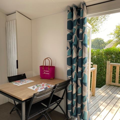 Mobilheim 2 Personen - Mobilheim | Comfort | 1 Zi. | 2 Pers. | Nicht überdachte Hochterrasse | TV
