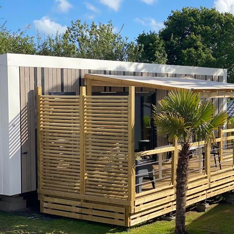 Mobilheim 4 Personen - Mobilheim | Premium | 2 Zi. | 4 Pers. | Erhöhte Terrasse | 2 Bad | TV
