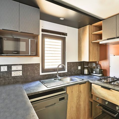 BUNGALOW 6 personnes - Mobil-home | Premium | 3 Ch. | 6 Pers. | Terrasse surélevée | 2 SDB