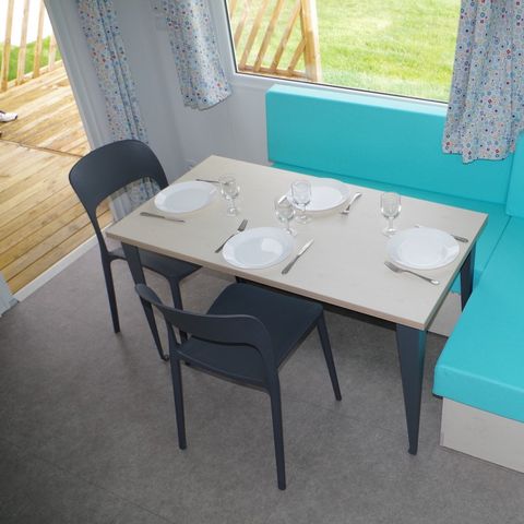 Mobilheim 4 Personen - GROSSER KOMFORT - TV - BBQ